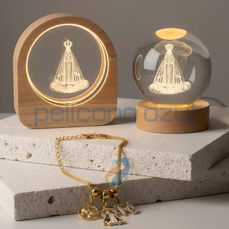 Luminária Luz de Aparecida - (Pulseira de Presente)