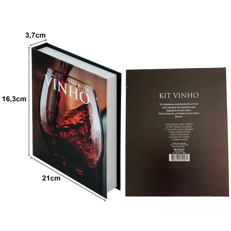 Kit Completo para Servir Vinho + Case Extra - ÚLTIMAS UNIDADES
