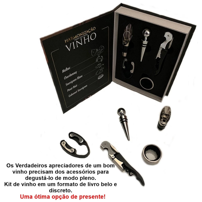 Kit Completo para Servir Vinho + Case Extra - ÚLTIMAS UNIDADES